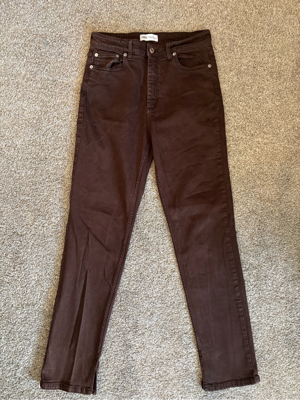 36. ZARA Slim Brown Jeans